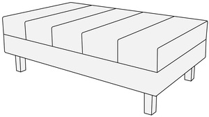 Банкетка 2-местная большая Лима