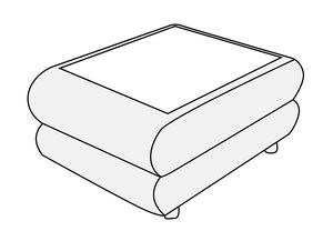 Стол журнальный со стеклом Матрикс