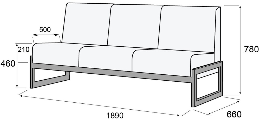 Диван 3-х местный Сигма