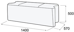 Банкетка Спиннер двухместная внутренняя