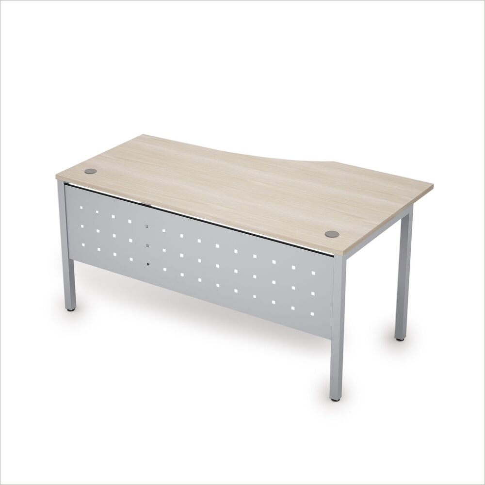 Стол криволинейный (левый) с экраном из металла (40х40)