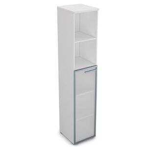 Пенал высокий со стеклом и открытой полкой (правый)