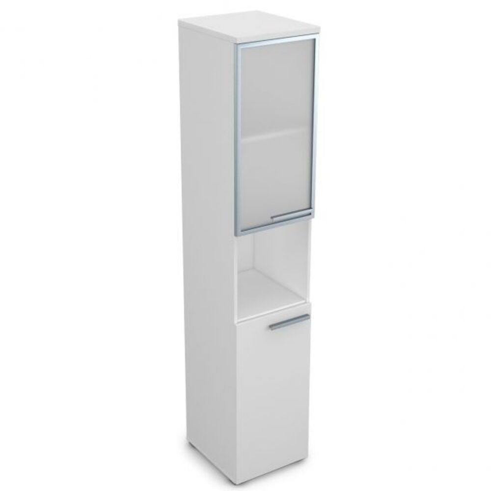 Пенал высокий со стеклом и нишей (правый)