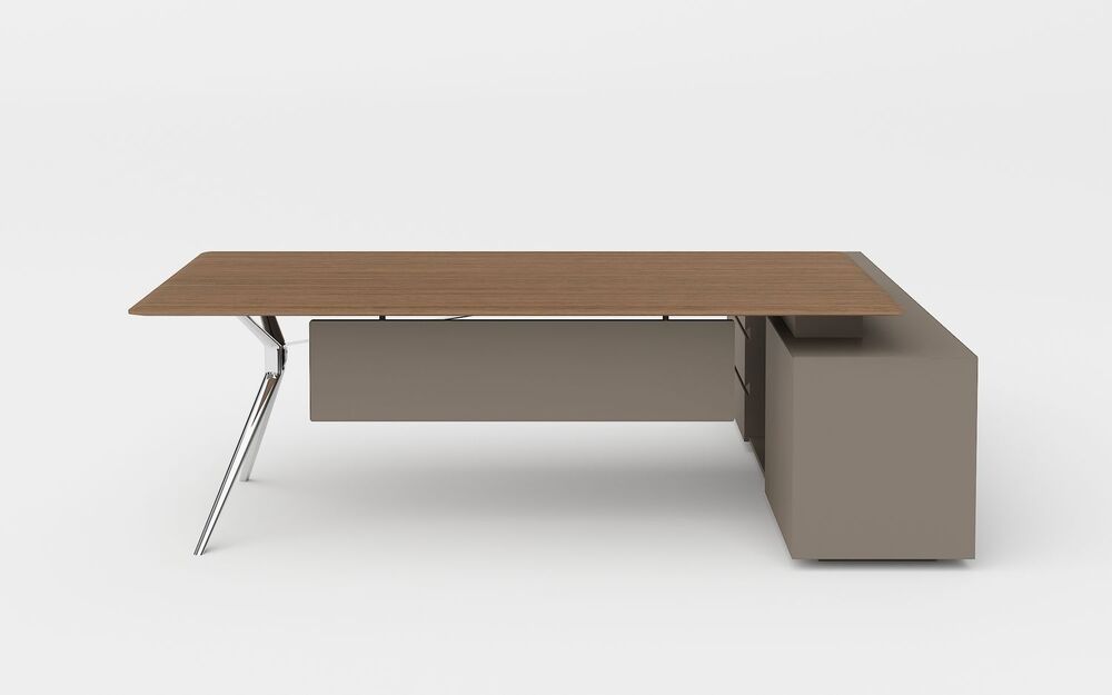 Cтол письменный с боковой тумбой (левый)