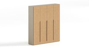 Шкаф 4-х дверный для документов (двери шпон)