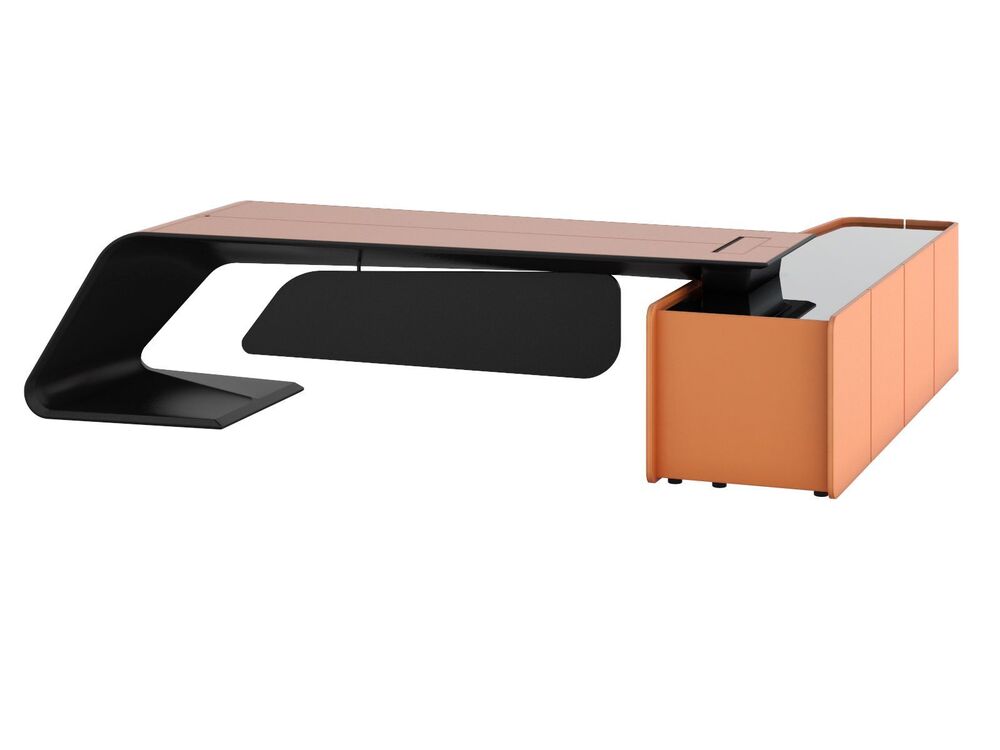 Стол руководителя (левый) кожа