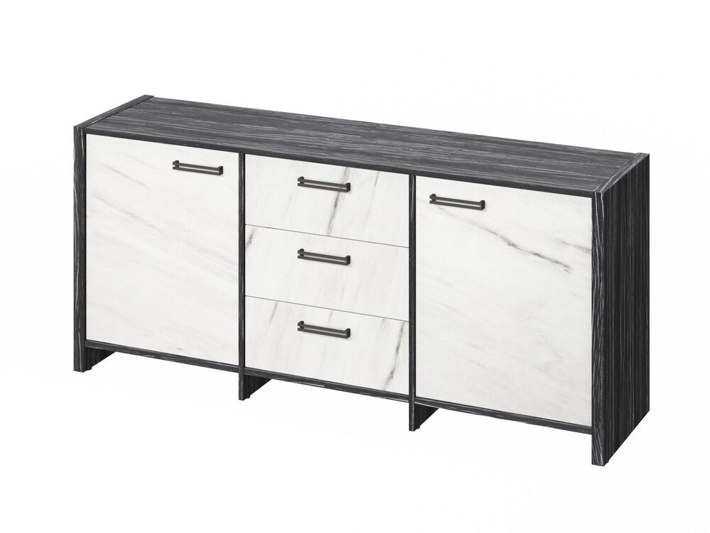 Тумба трехсекционная (Фурнитура черная)