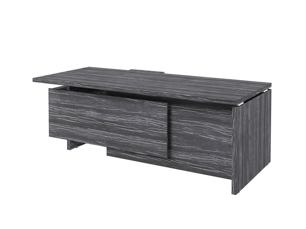 Стол руководителя с опорной тумбой (правый) (Фурнитура INOX)