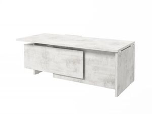 Стол руководителя с опорной тумбой (правый) (Фурнитура INOX)