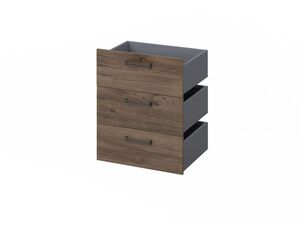 Комплект из 3 ящиков, фасады ЛДСП (Фурнитура черная)