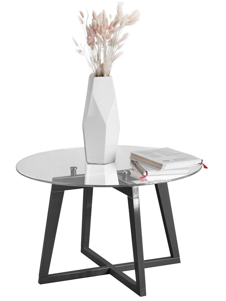 Стол журнальный стекло прозрачное (круг)