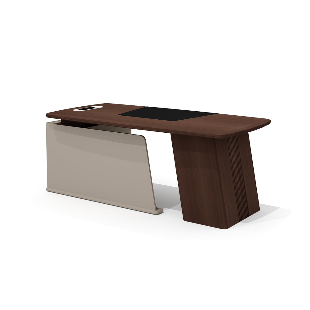 Стол руководителя с опорной тумбой (правый)