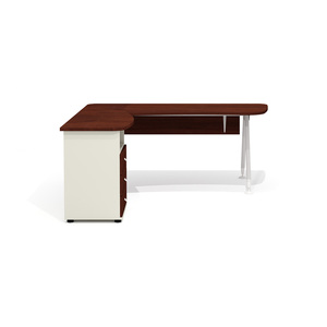 Составной эргономичный стол на металлокаркасе левый