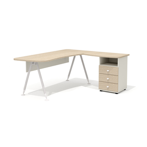 Составной эргономичный стол на металлокаркасе правый