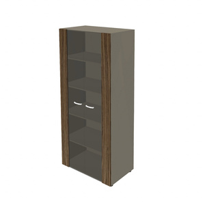 Высокий шкаф со стеклянными фасадами