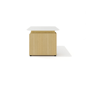 Стол рабочий прямой с опорной тумбой