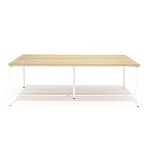 Двойная группа сдвоенного стола на металлокаркасе