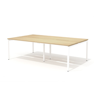 Двойная группа сдвоенного стола с вырезом на металлокаркасе