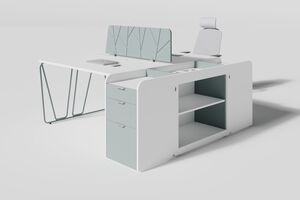 Композиция бенч с ажурной ногой и тумбами (без экрана)