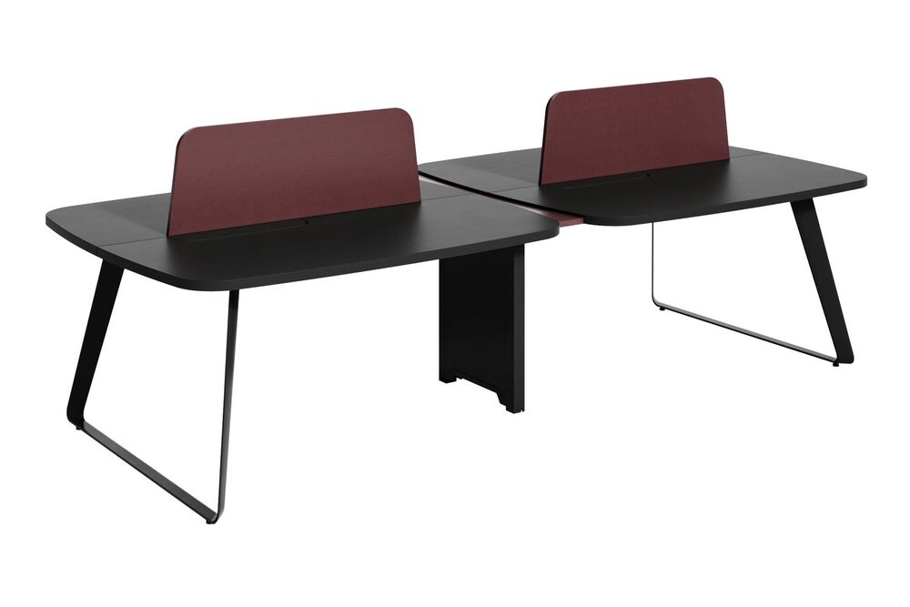 Рабочая станция на 4 рабочих места закругленная (без экранов)