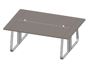 Двойной стол с торцевыми столешинцами (для профиля 1400)