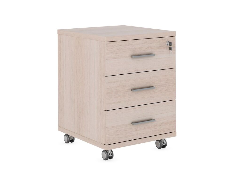 Тумба мобильная с замком на верхний ящик