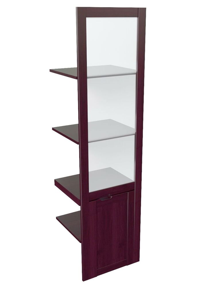 Наполнение одностворчатого шкафа со стеклом