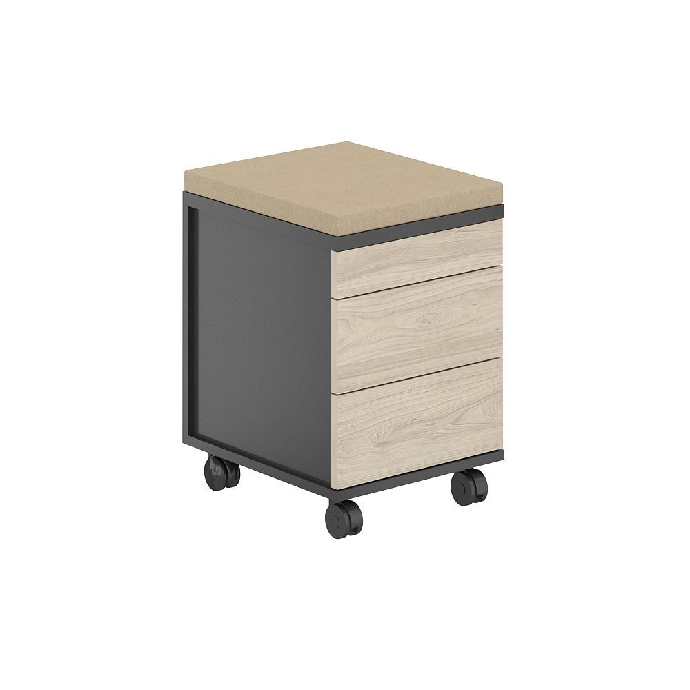 Тумба мобильная 2 ящ. ЛДСП+лот.ящ.+подушка