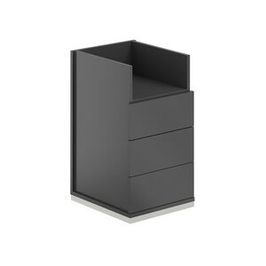 Тумба приставная 3 ящ. метаб.+ниша, без топа