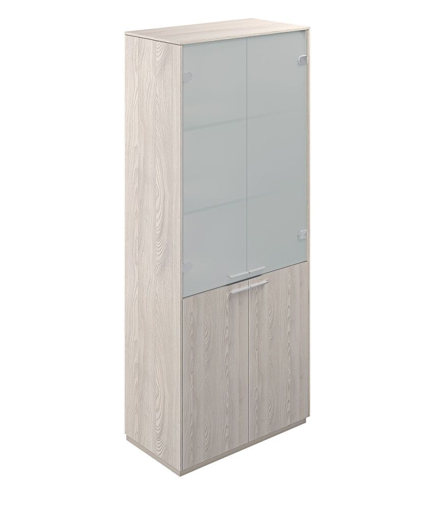 Шкаф высокий со стеклом матовым