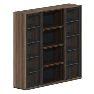 Шкаф 3-секционный со стеклом