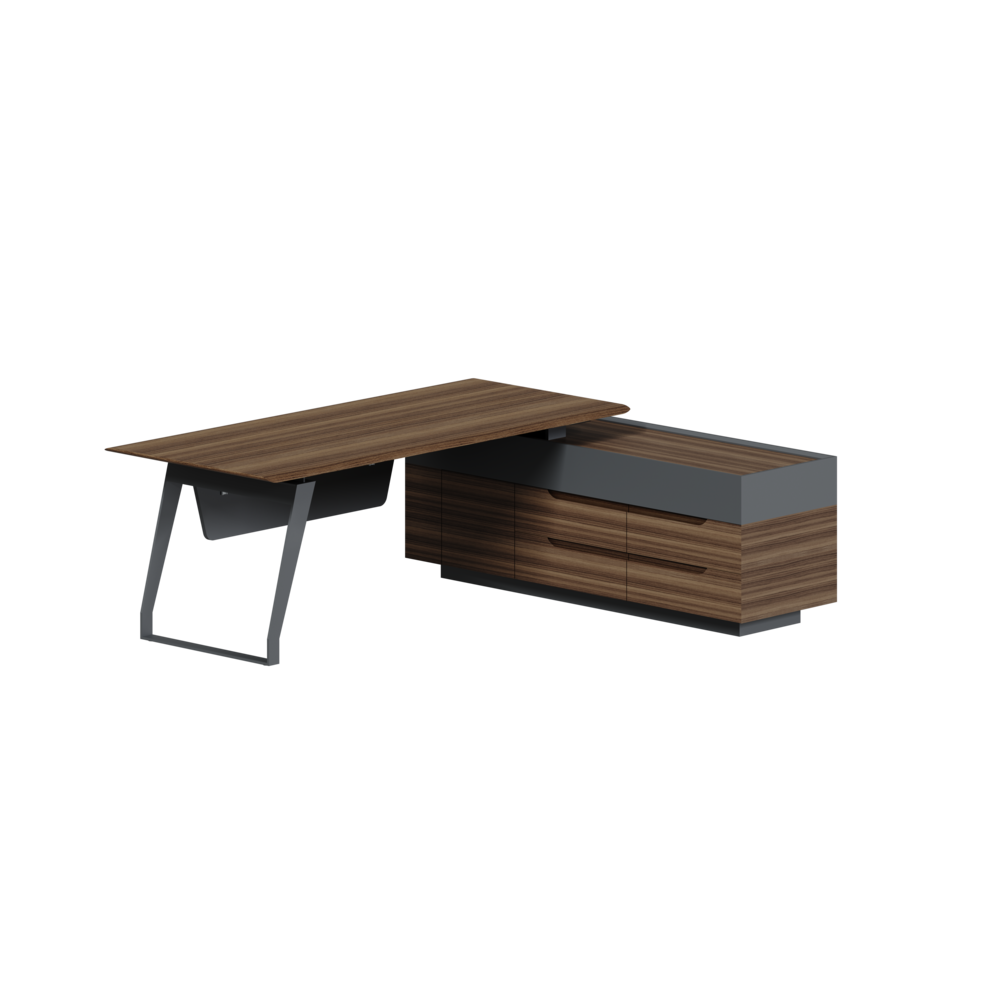 Стол на опорной тумбе правый