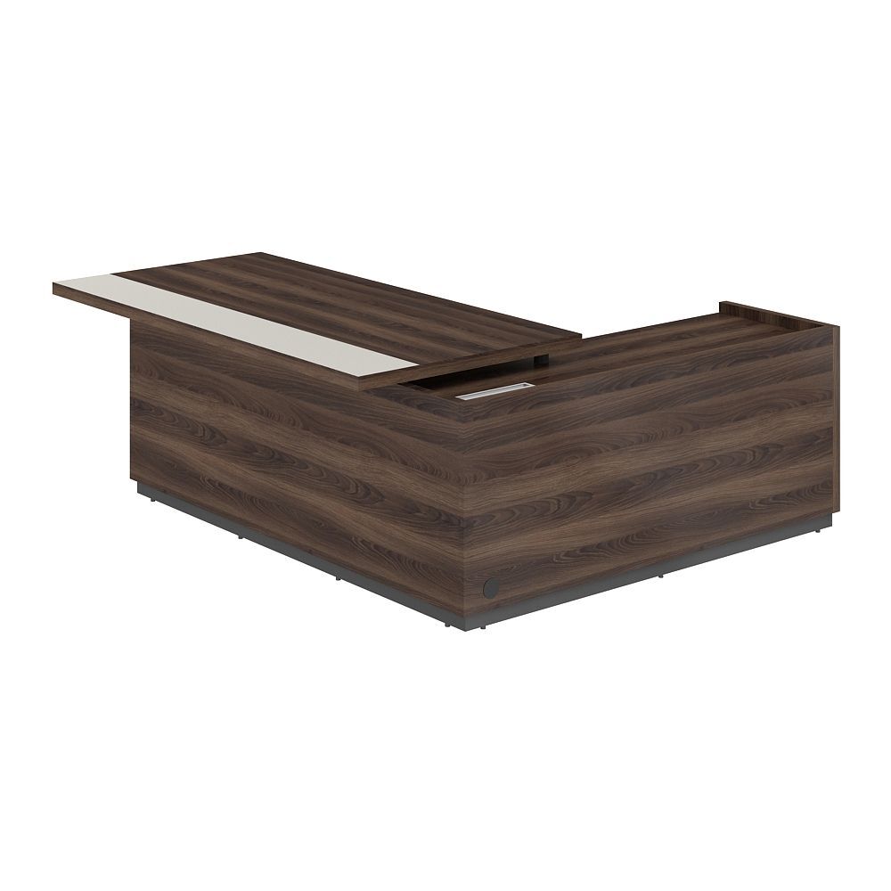 Стол для руководителя с комбинированной столешницей, левый