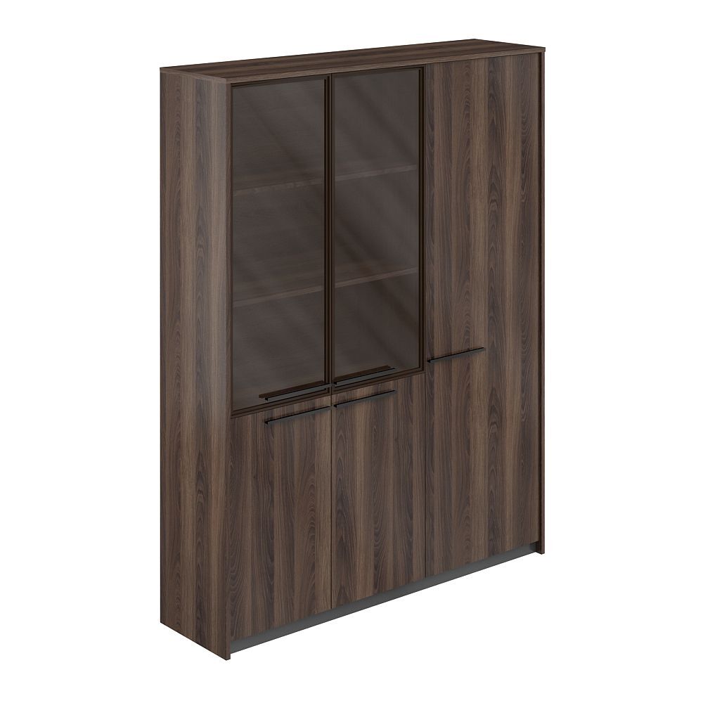 Шкафы высокие: широкий комбинированный со стеклом и узкий