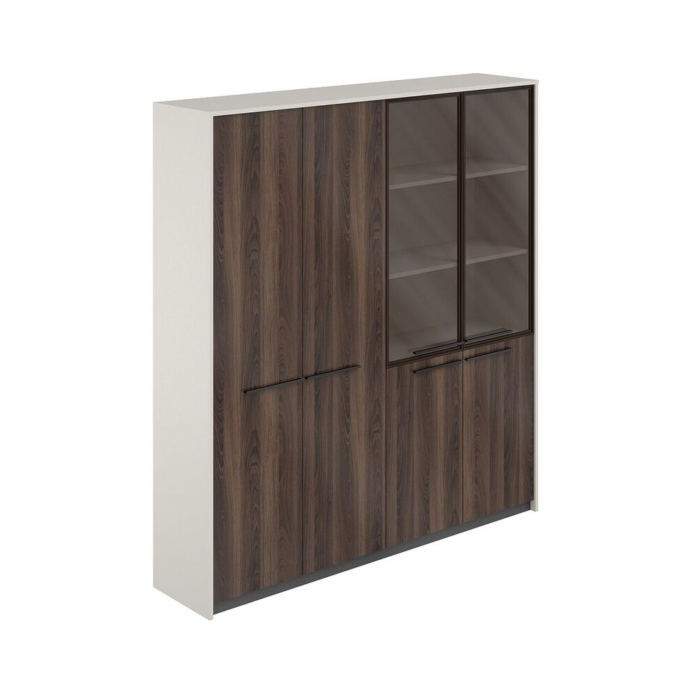 Шкаф высокий (для одежды) и шкаф комбинированный со стеклом