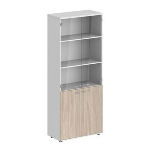 Шкаф высокий, 4-х дв., со стеклом, з.ст HDF