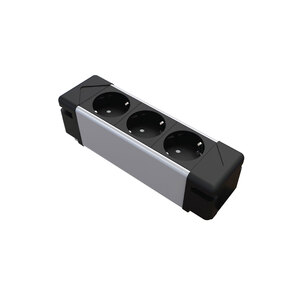 Under Desk U 3 BN блок розеток ЧЕРНЫЙ/АЛЮМ