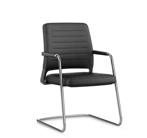 VINTAGE Кресло на полозьях ЧЕРНЫЙ/ХРОМ