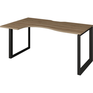 Стол эргономичный левый на металлокаркасе