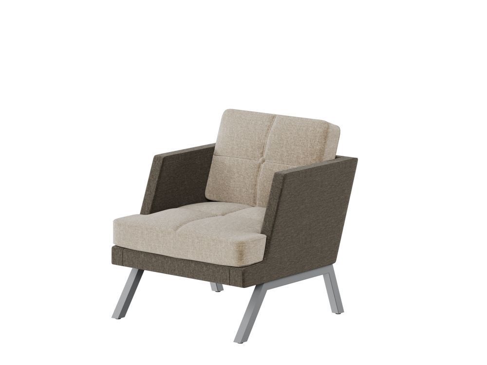 Кресло с декором из пуговиц