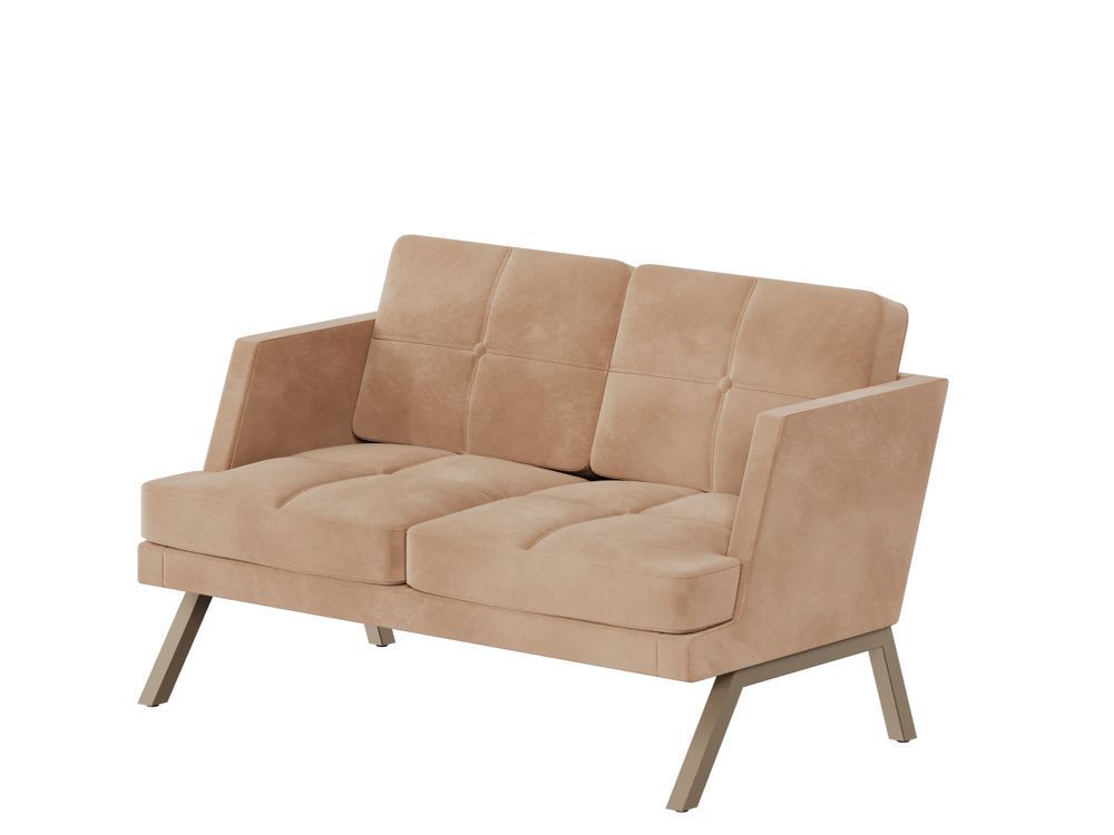 Диван двухместный с декором из пуговиц