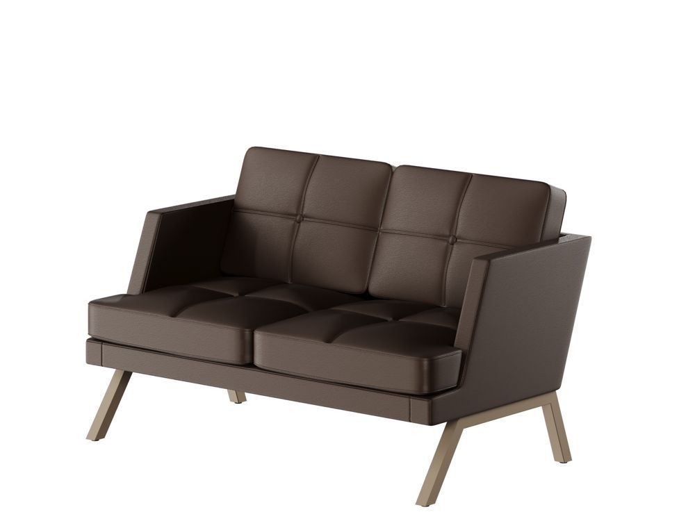 Диван двухместный с декором из пуговиц