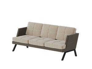 Диван трёхместный с декором из пуговиц