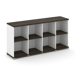 Стеллаж четыре узкие секции, 2 ниши