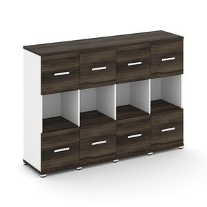 Шкаф четыре узкие секции, 3 ниши