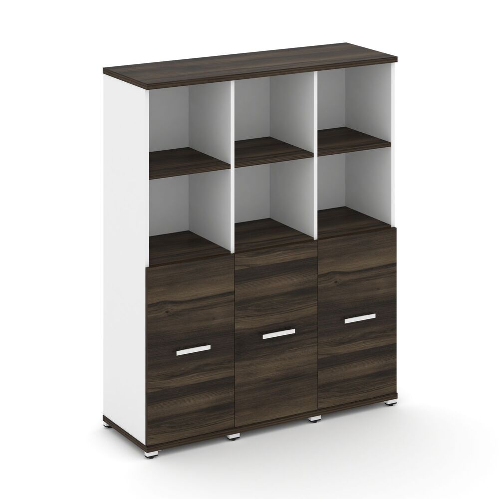 Шкаф три узкие секции, 4 ниши