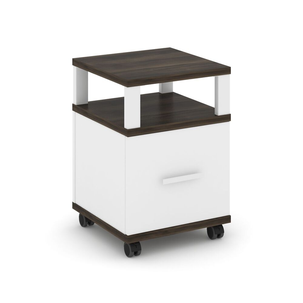 Тумба мобильная 1 распашной фасад с надставкой