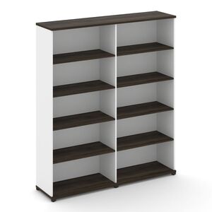 Стеллаж две широкие секции, 5 ниш