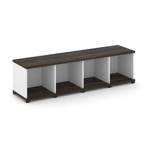 Стеллаж четыре узкие секции, 1 ниша