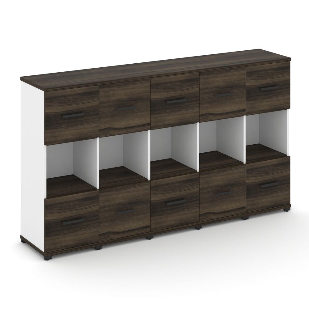 Шкаф пять узких секций, 3 ниши